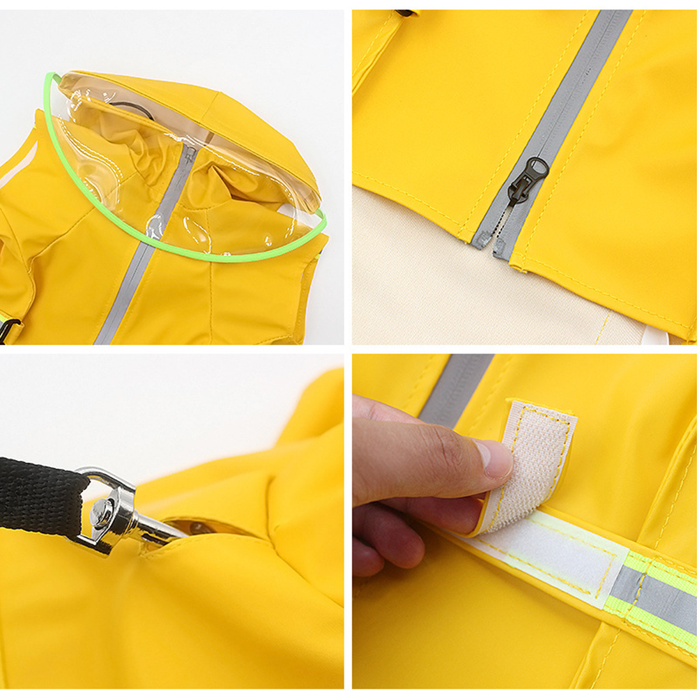 Raincoats for Large Dogs with Reflective Strip Rain 3