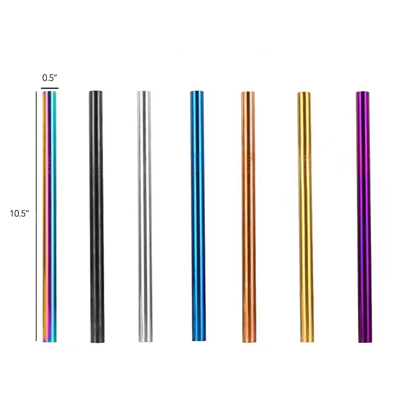 0.5" Wide Jumbo Reusable Boba & Smoothie Straw- Extra long 8