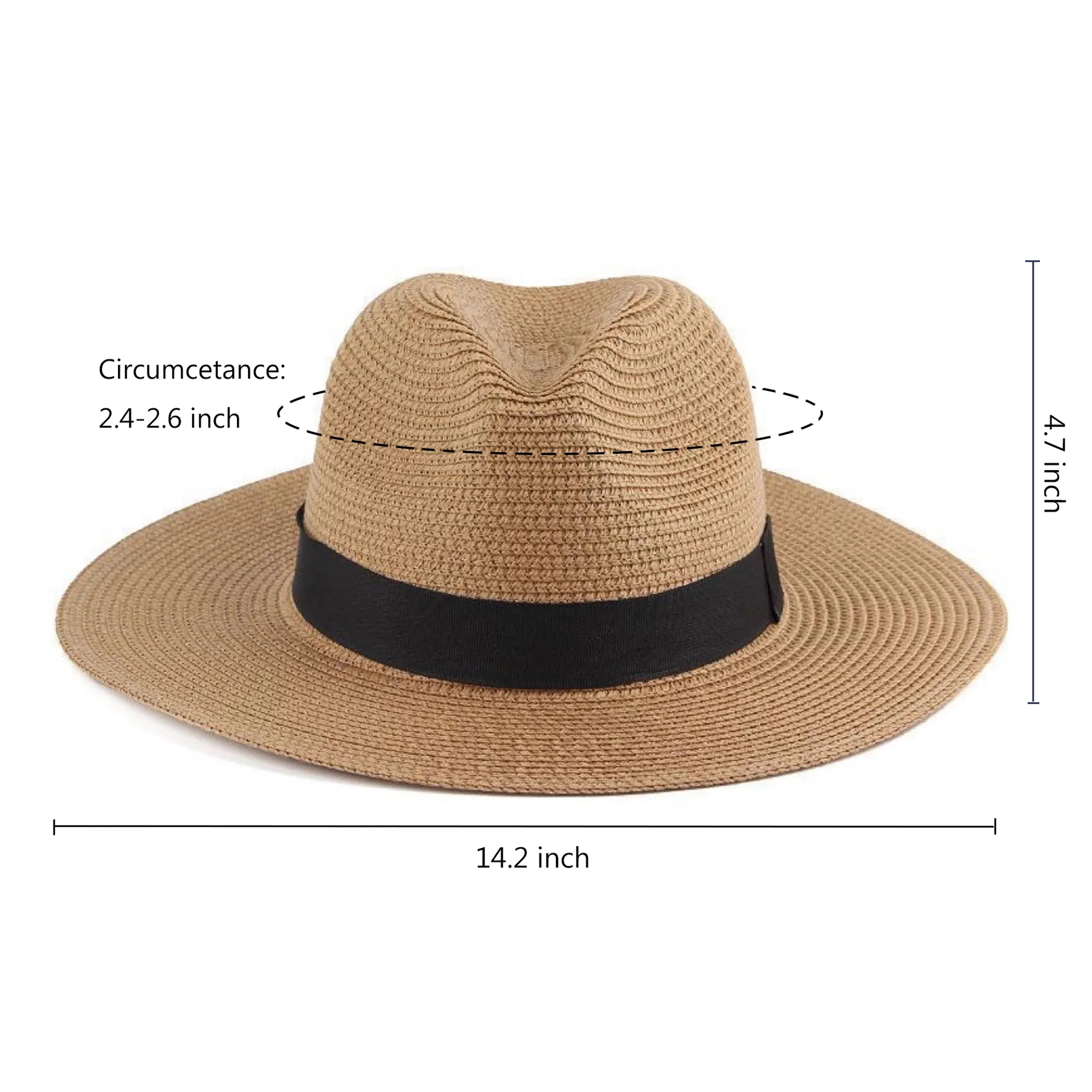 Brim Straw Panama Hat Beach Sun Hat 5