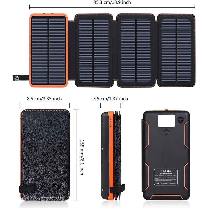 16000mAh Portable Solar Power Bank 2