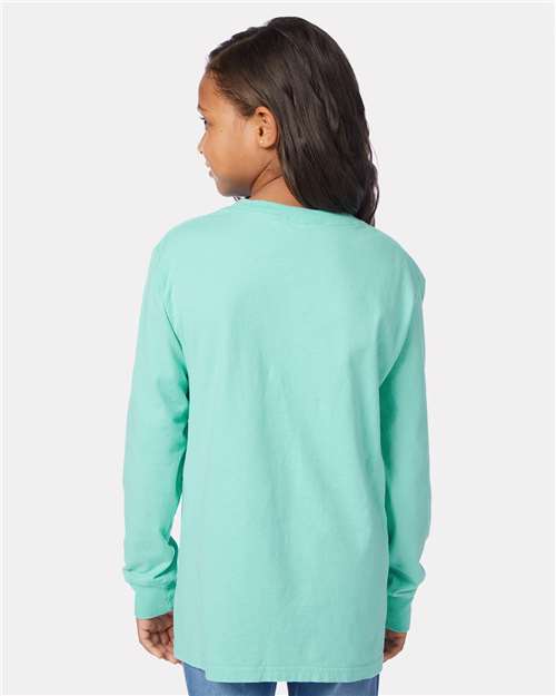 Youth Garment-Dyed Long Sleeve T-Shirt - GDH275 35