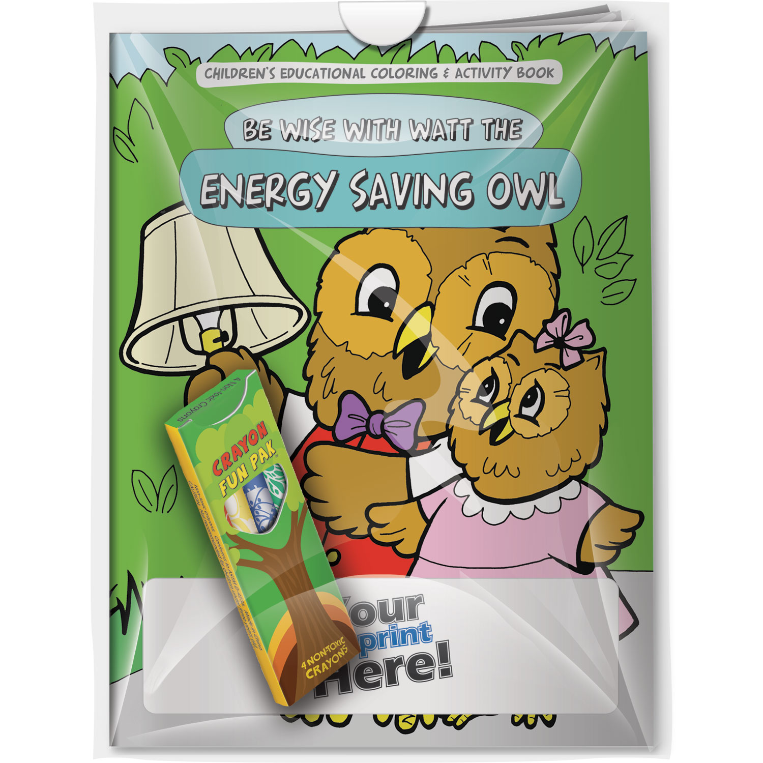 Combo Pack - CB1028 Coloring Book & 4-Pack of Crayons in a Poly Bag 2