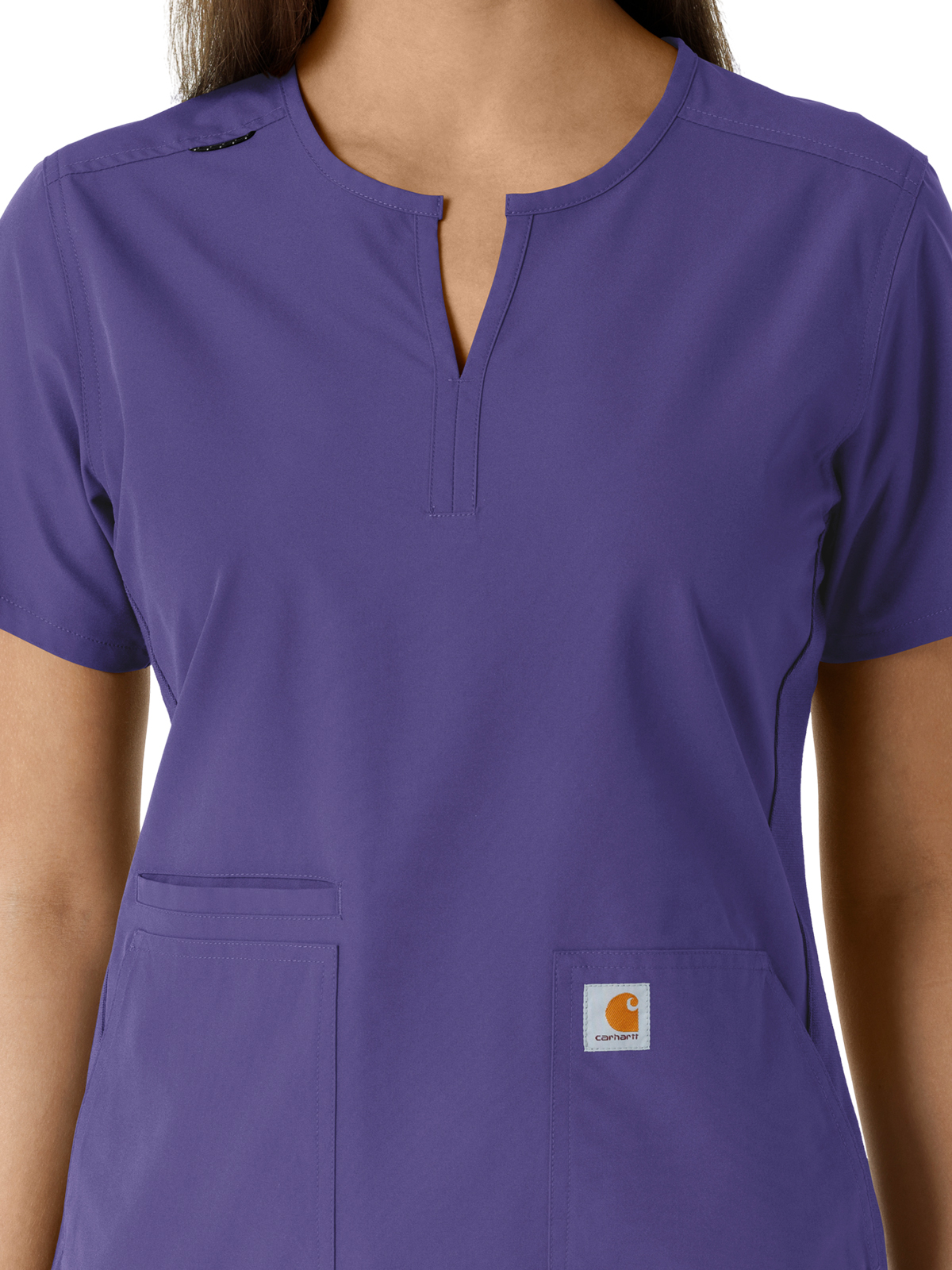 Carhartt Scrubs - Force Essentials Women's Notch Neck Tunic Knit Panel Top 34