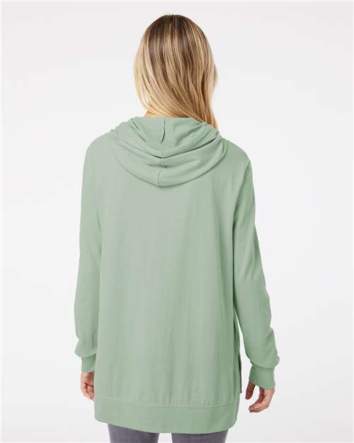 Women's Sueded Jersey Hooded Sweatshirt - W21404 8