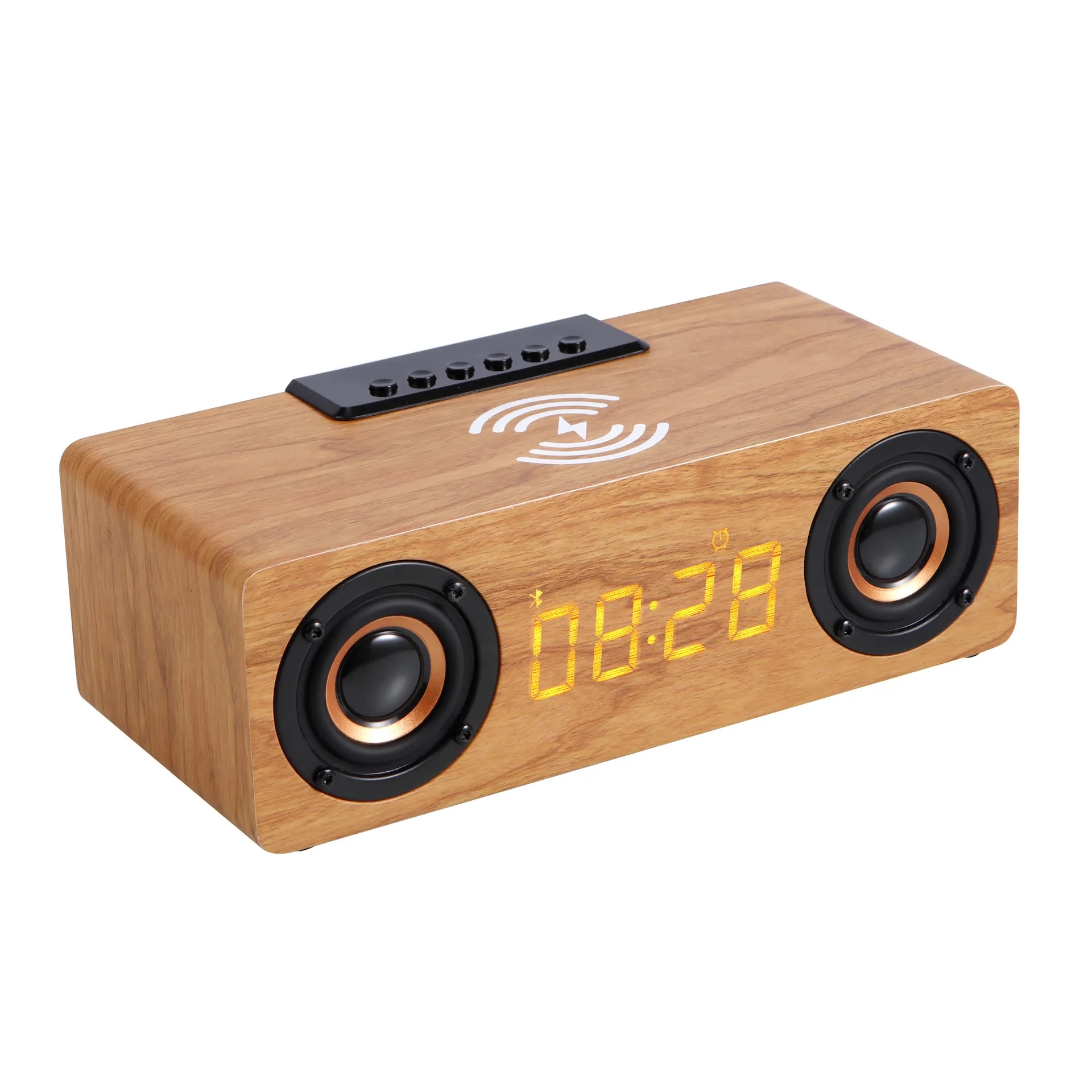 Wooden Bluetooth Speaker With Wireless Charger 7