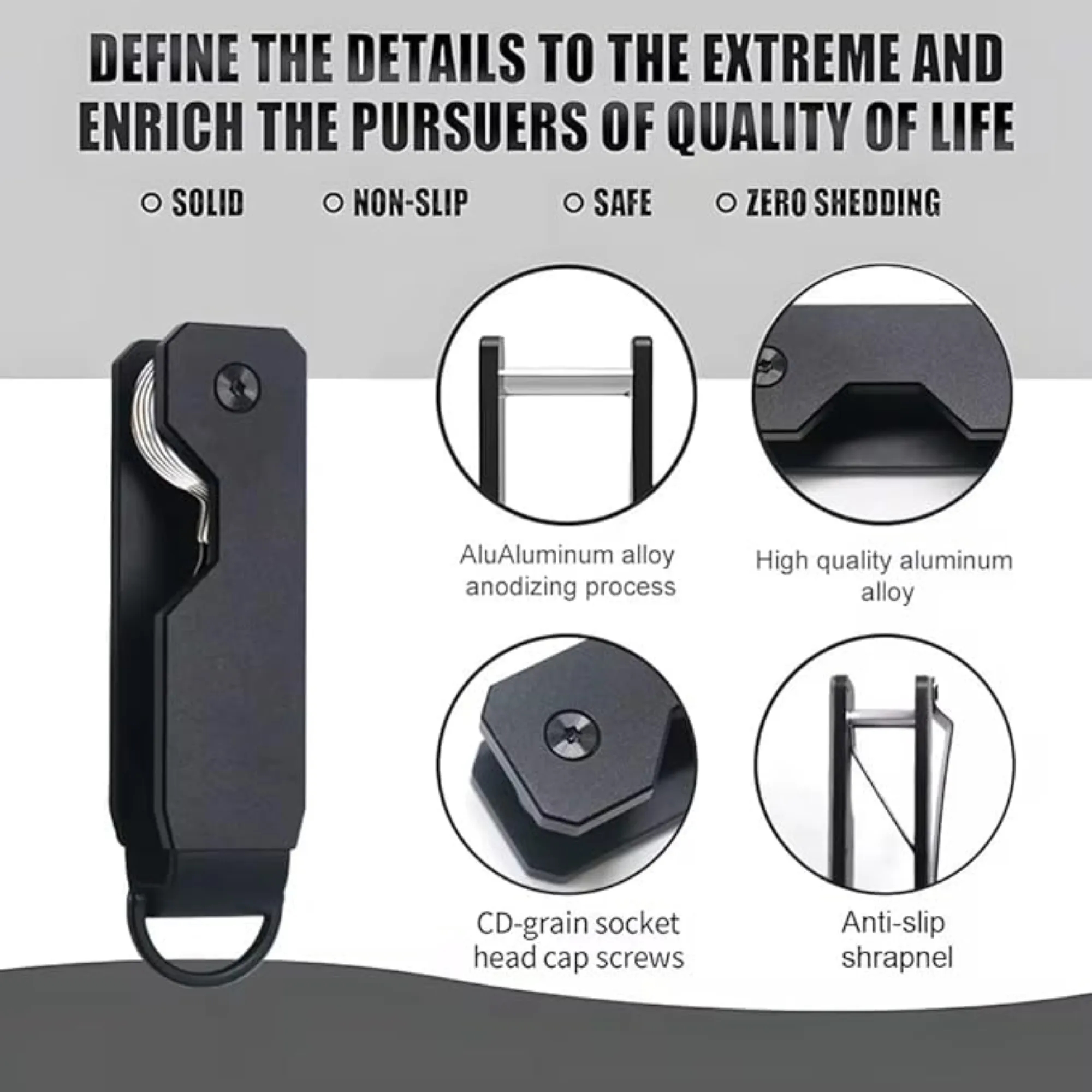 Aluminum Alloy Portable Key Organizer Keychain 4