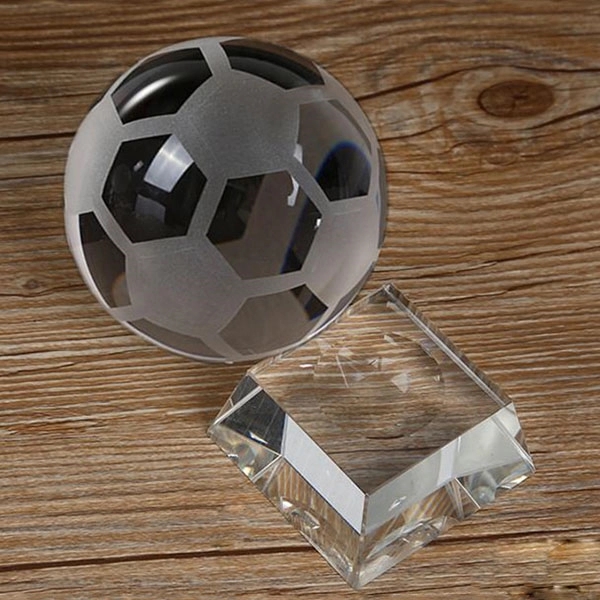 Optical Crystal Football Paperweight Award 2