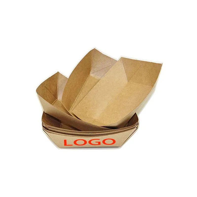 Bulk Disposable Paper Food Trays for Parties & Catering - Eco Friendly & Custom Printed 3