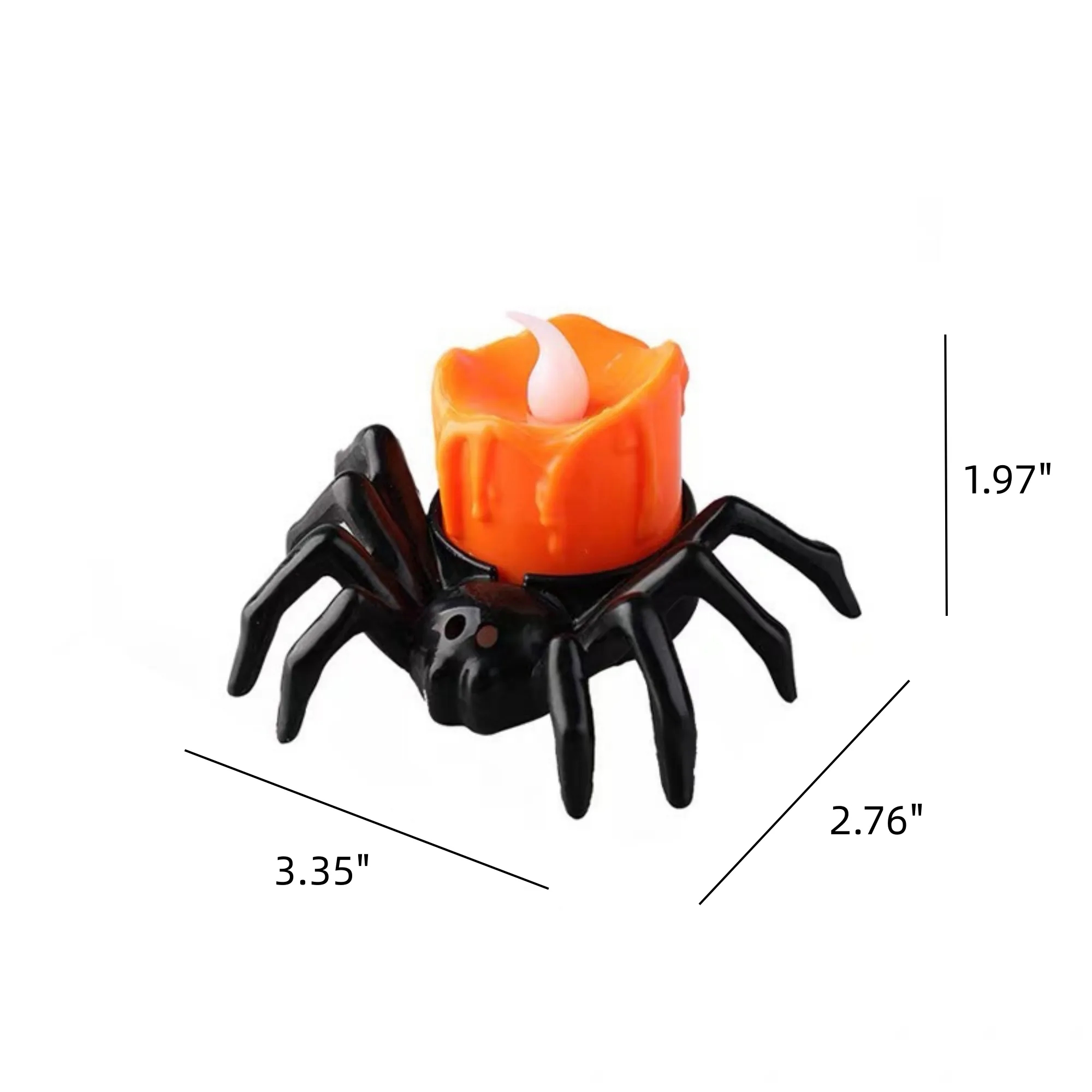 Halloween Lighted Spider Candle Ornament 8