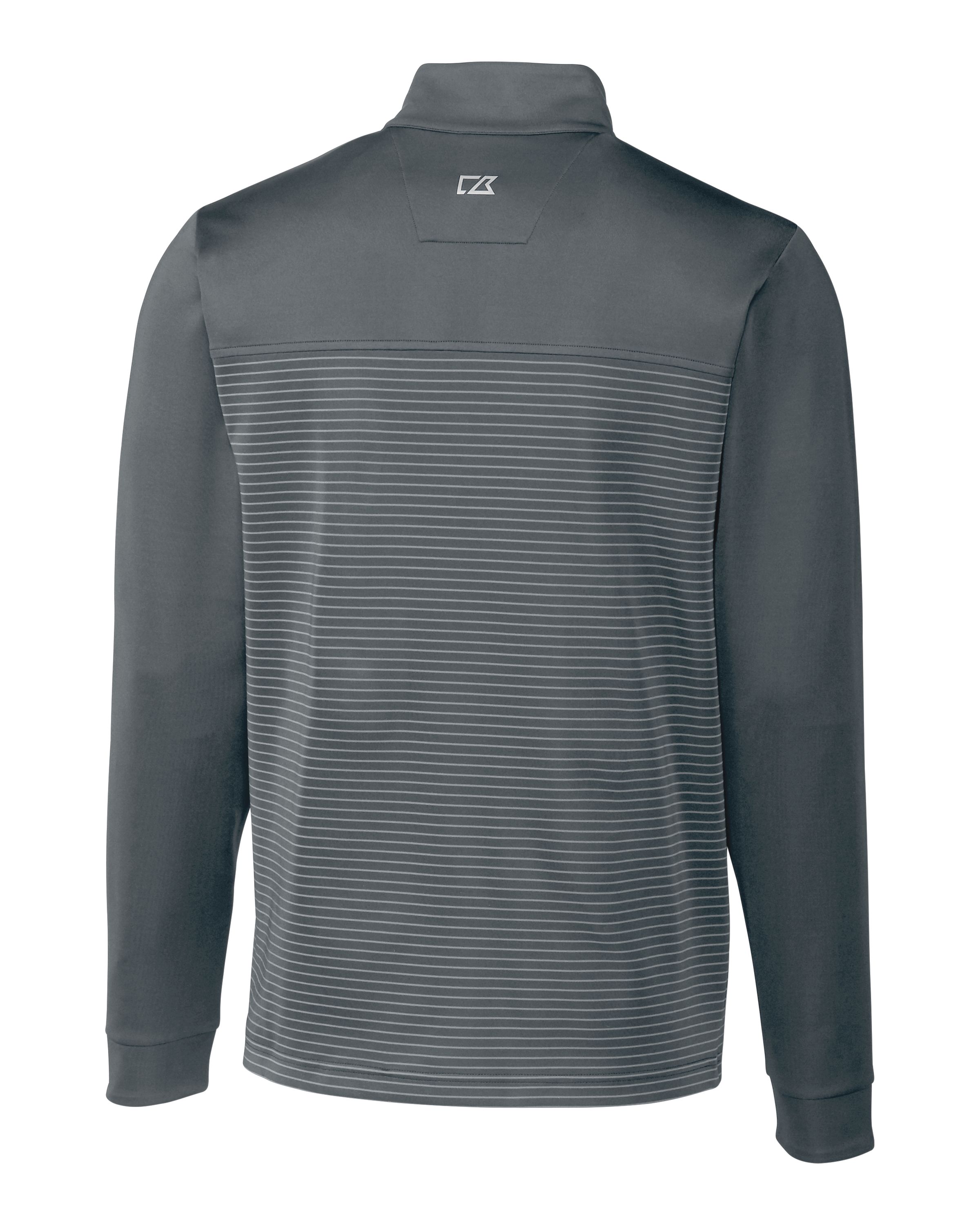 Cutter & Buck Traverse Recycled Smooth Stretch Mens Stripe Quarter Zip Pullover 22