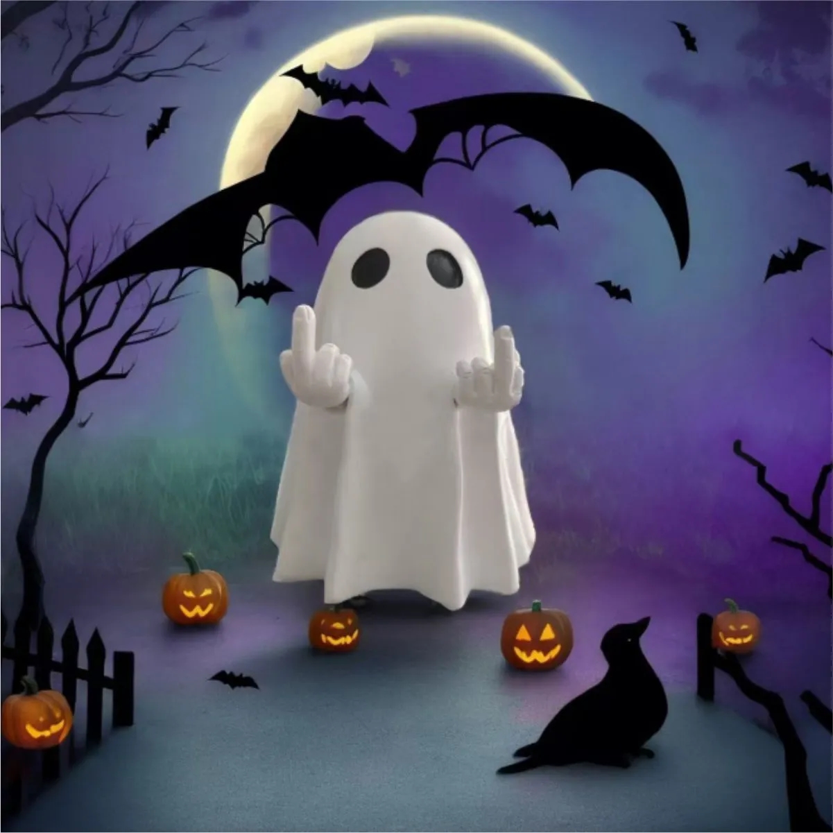 Mini Halloween Cheeky Ghost Figurine 7