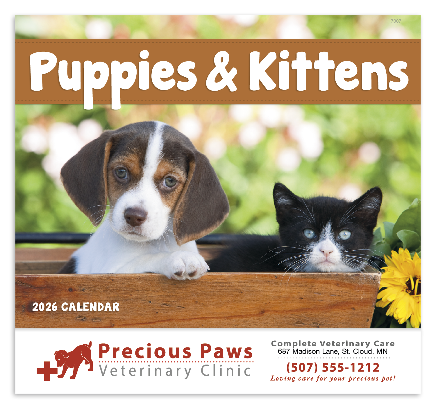 Good Value™ Puppies & Kittens - Stapled Calendar 8