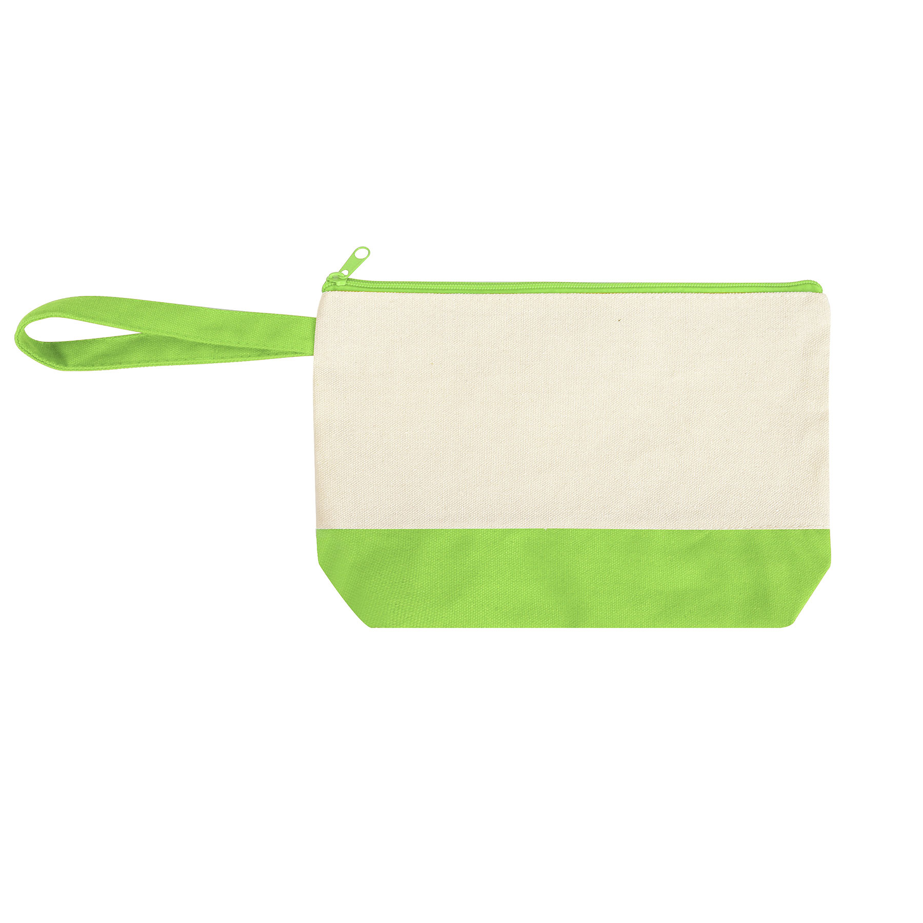 Zippered Cotton Canvas Cosmetic Pouch 14