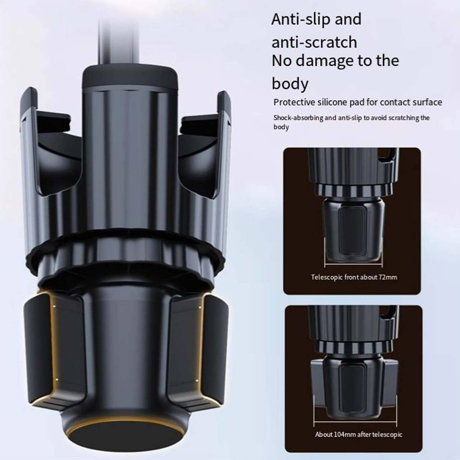 2-in-1 Car Cup Holder Phone Mount 4