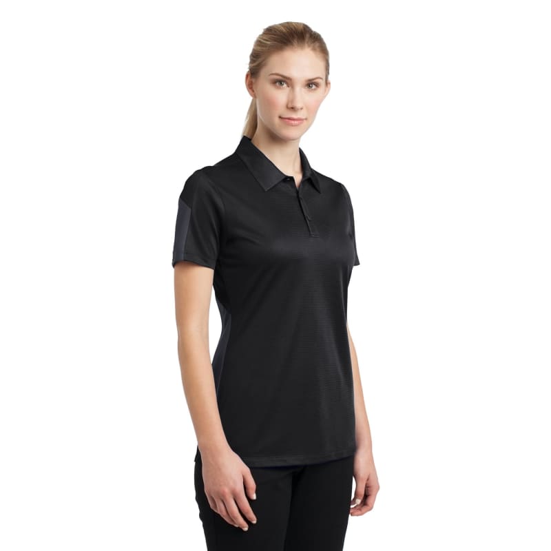 Sport-Tek Women's PosiCharge Active Textured Colorblock Polo. 5