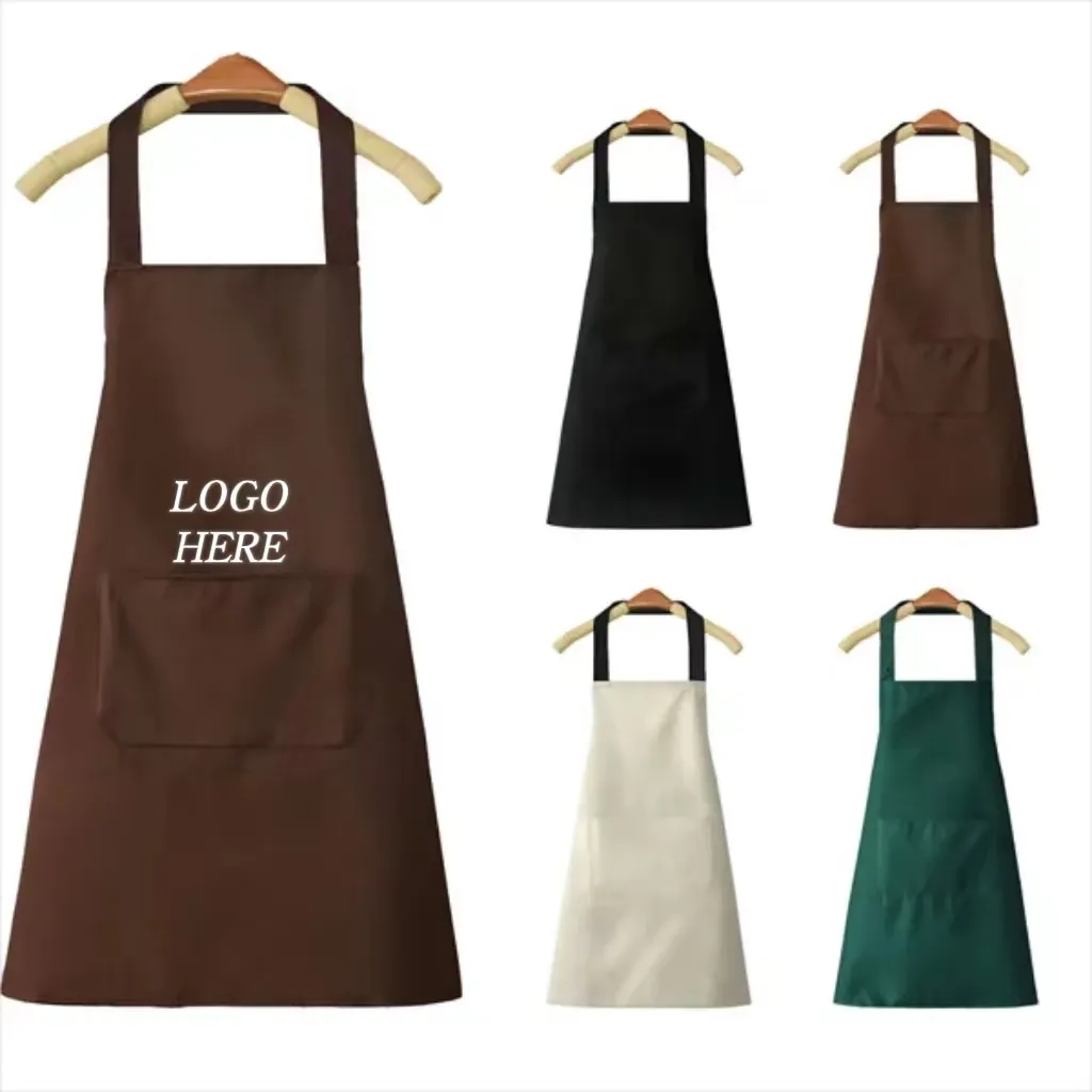 Kitchen Waterproof Apron With A Pocket 2
