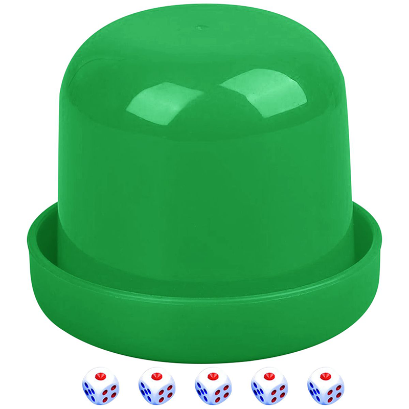 Plastic Game Dice Cup Shaker With Dice 6
