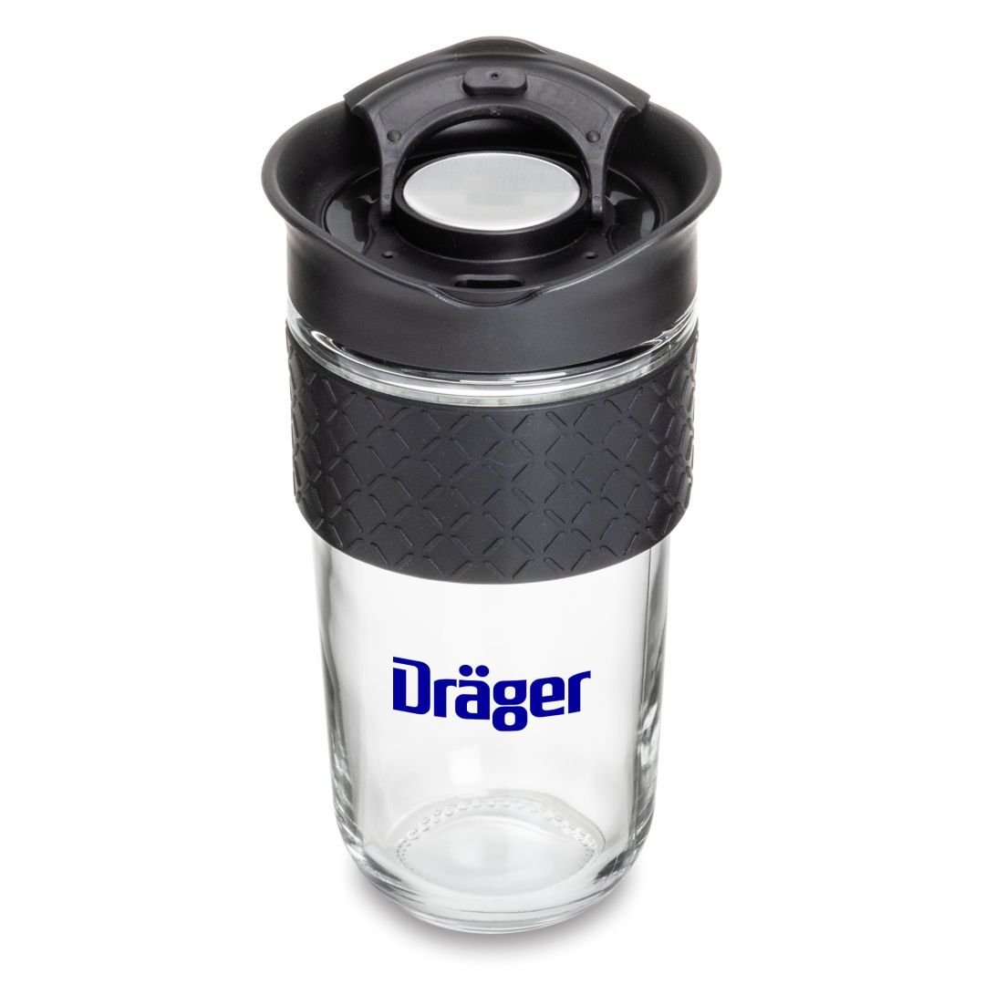 Adana Glass Large Tumbler w/Silicone Band - 18oz 2