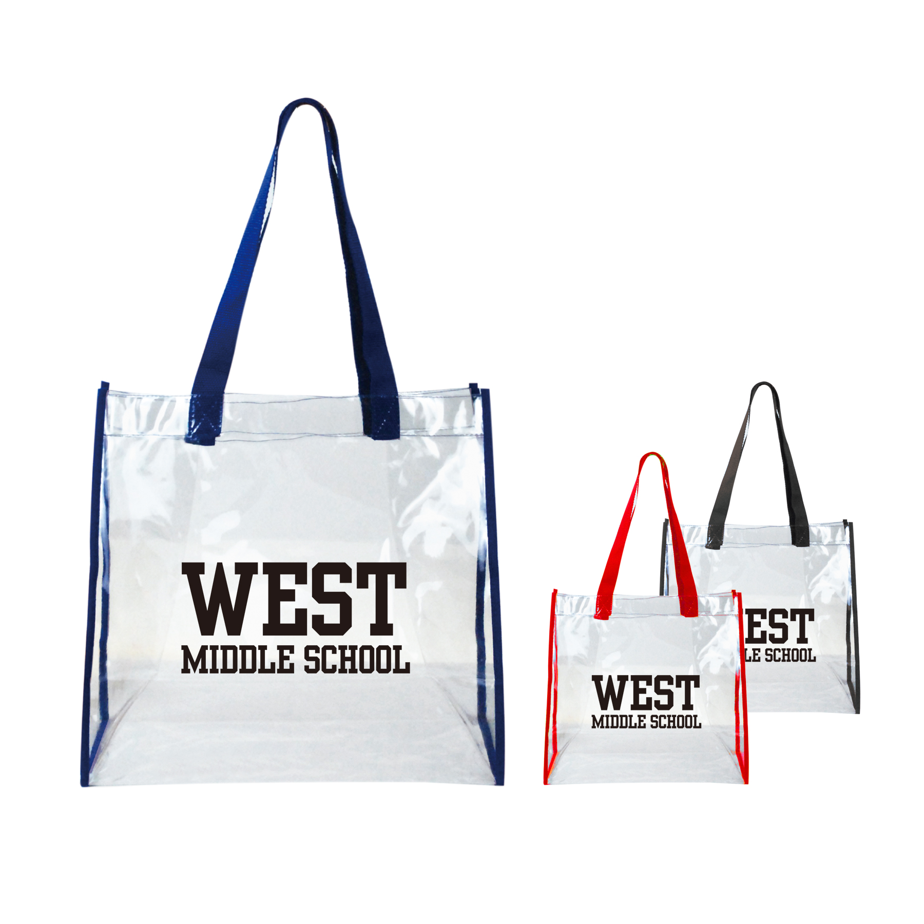 NFL Approved Clear Open Tote Bag with 19" Webbing Handles-Close Out 5