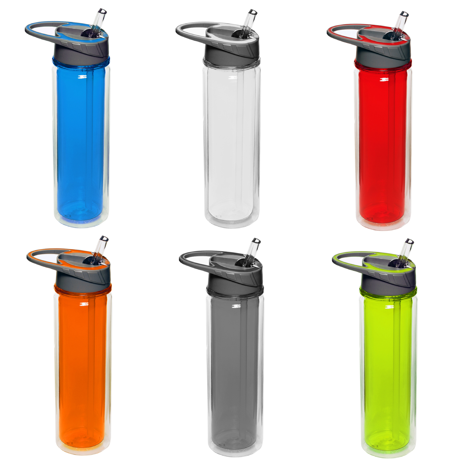 Double Wall Sports Bottle with Straw, 19 oz. 2