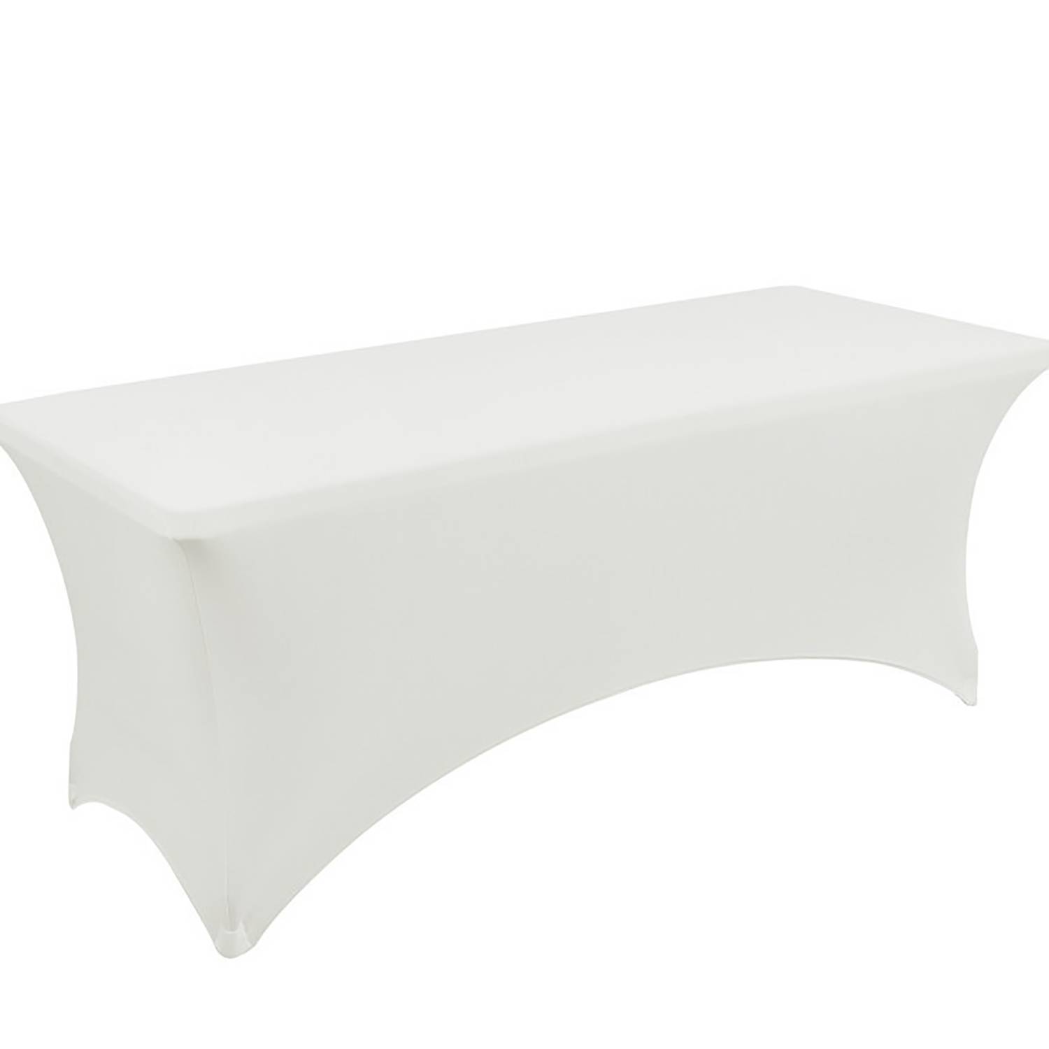 Wrinkle-Free Rectangular Spandex Tablecloth for Party Dining 16