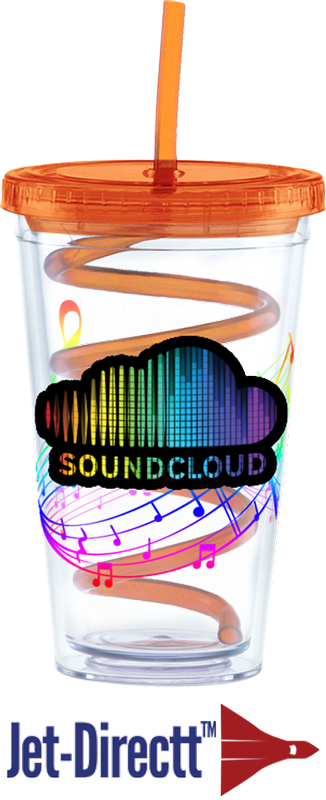 Carnival Cups Colored Curly Straw, Color Lid 4
