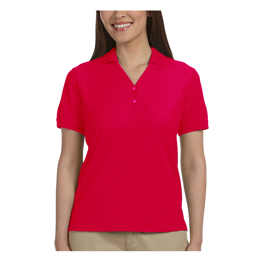 Devon & Jones Ladies' Short-Sleeve Y-Collar Polo Shirts 29