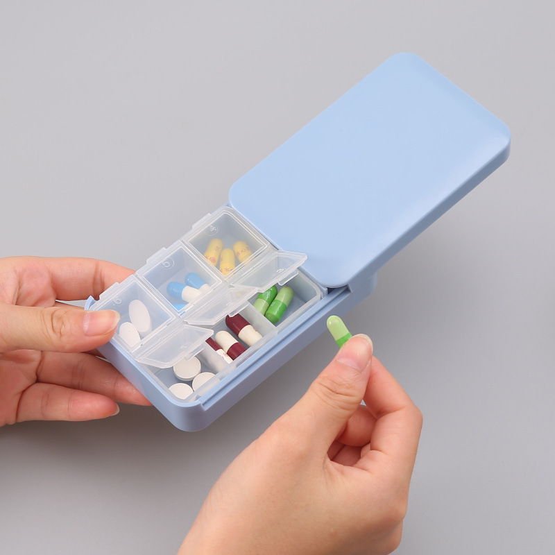 6 Compartments Push Pull Pill Box 3