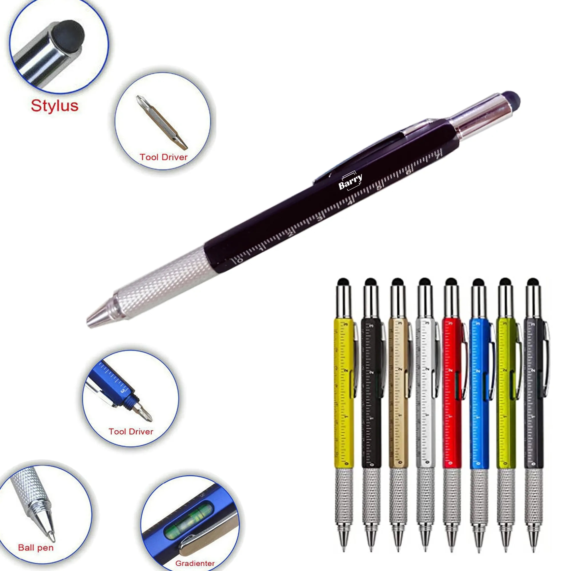 Multifunctional Tool 6 in 1 Ballpen