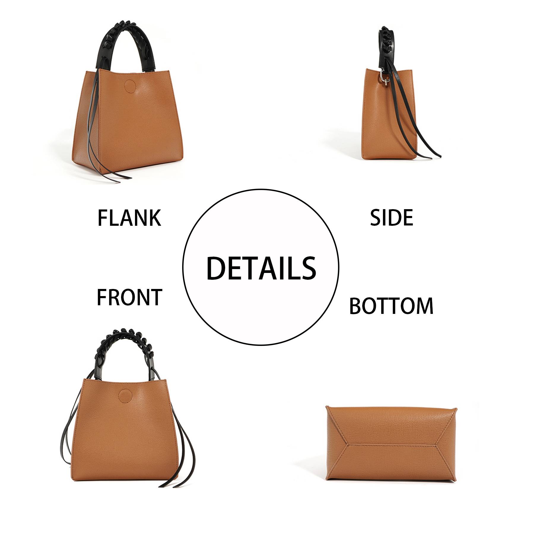Genuine Leather Vintage hand-held cross-body tote bag 7