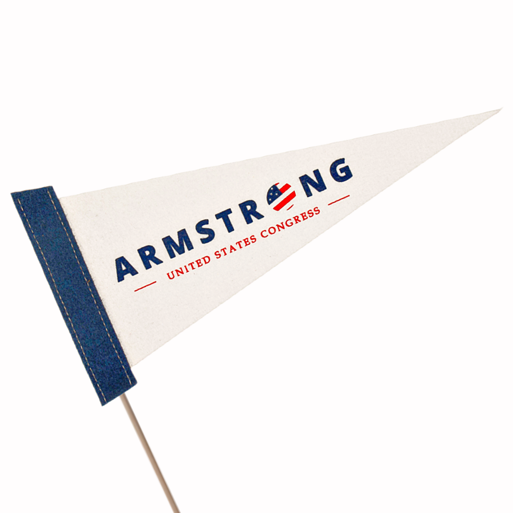 5" x 12" White Felt Pennant 10