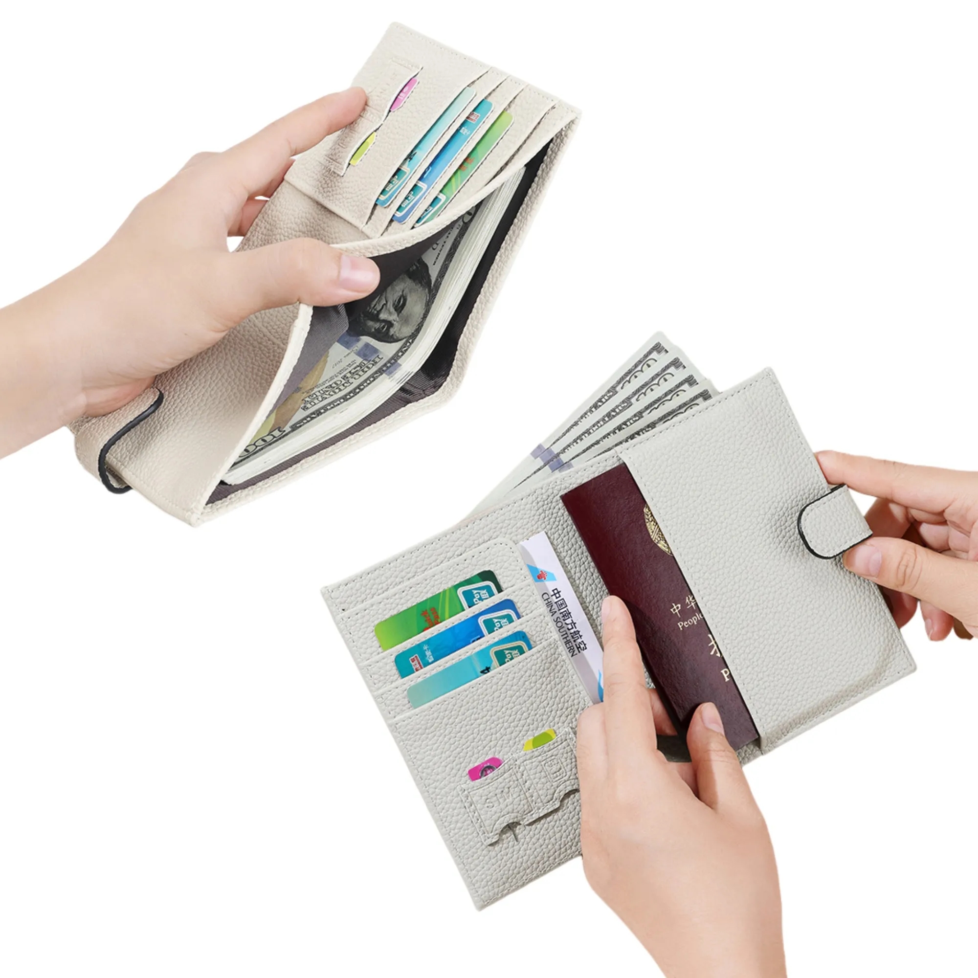 RFID Passport Holder Organizer Travel Wallet For Women 2