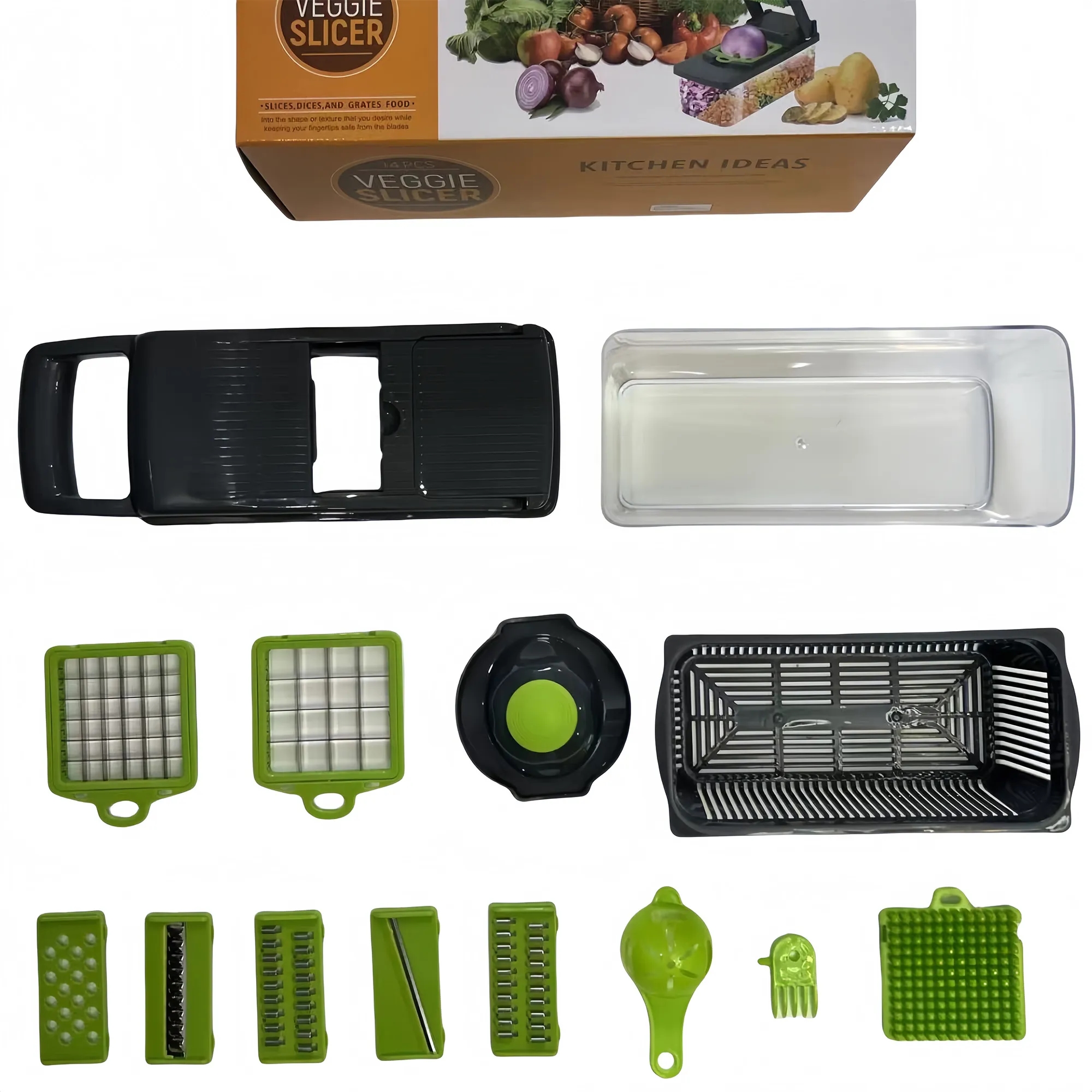 16-piece Set Mandoline Slicer Vegetable Chopper 6