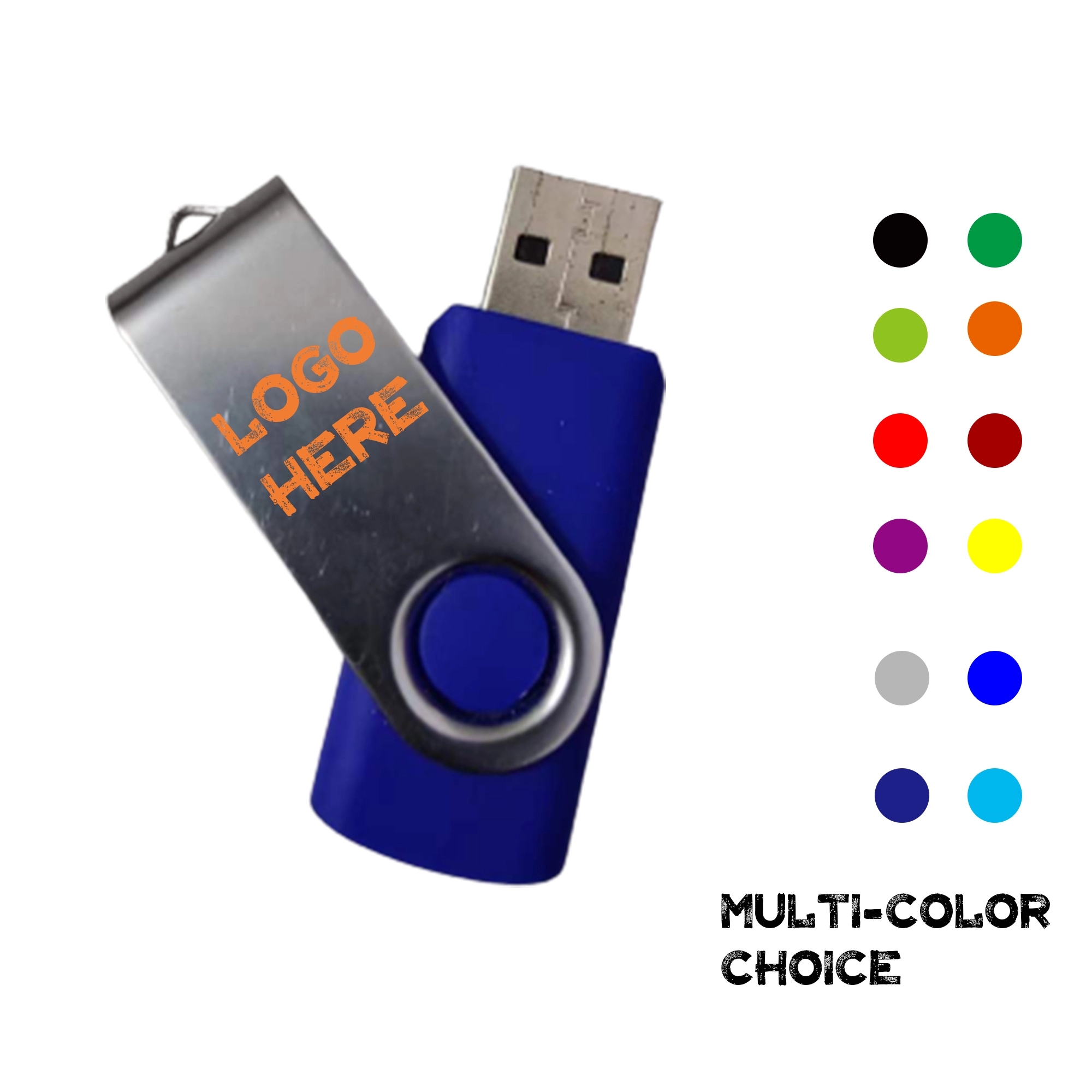 1 GB Metal Swivel Flash Drive MOQ 50PCS 1