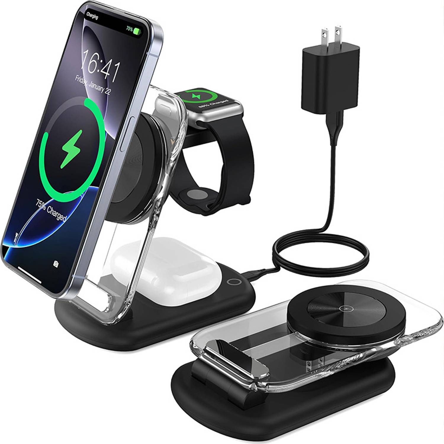 3 In 1 15W Magnetic Wireless Charger Phone Holder 4