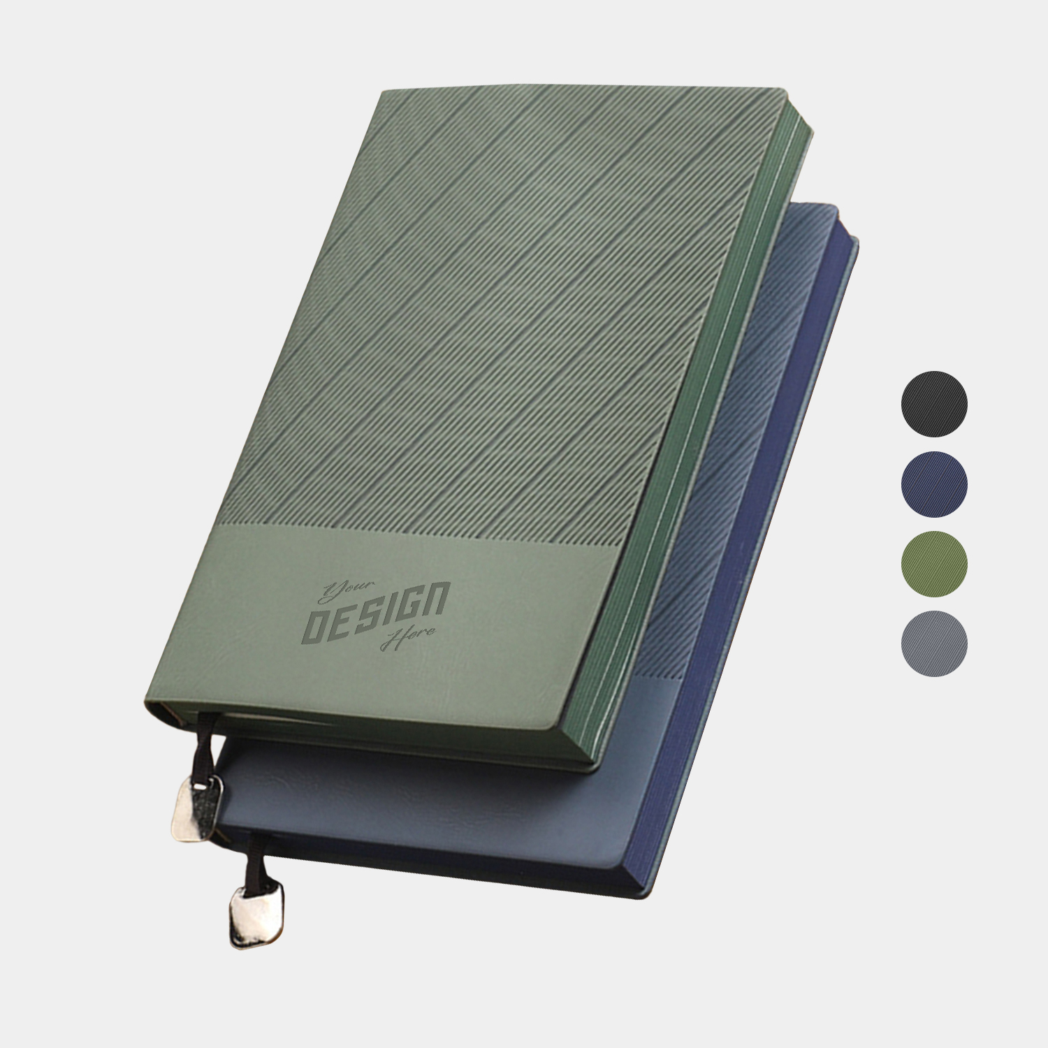 TiTUS® Executive Corduroy PU Lather A5 Notebook with Metal Bookmark 6