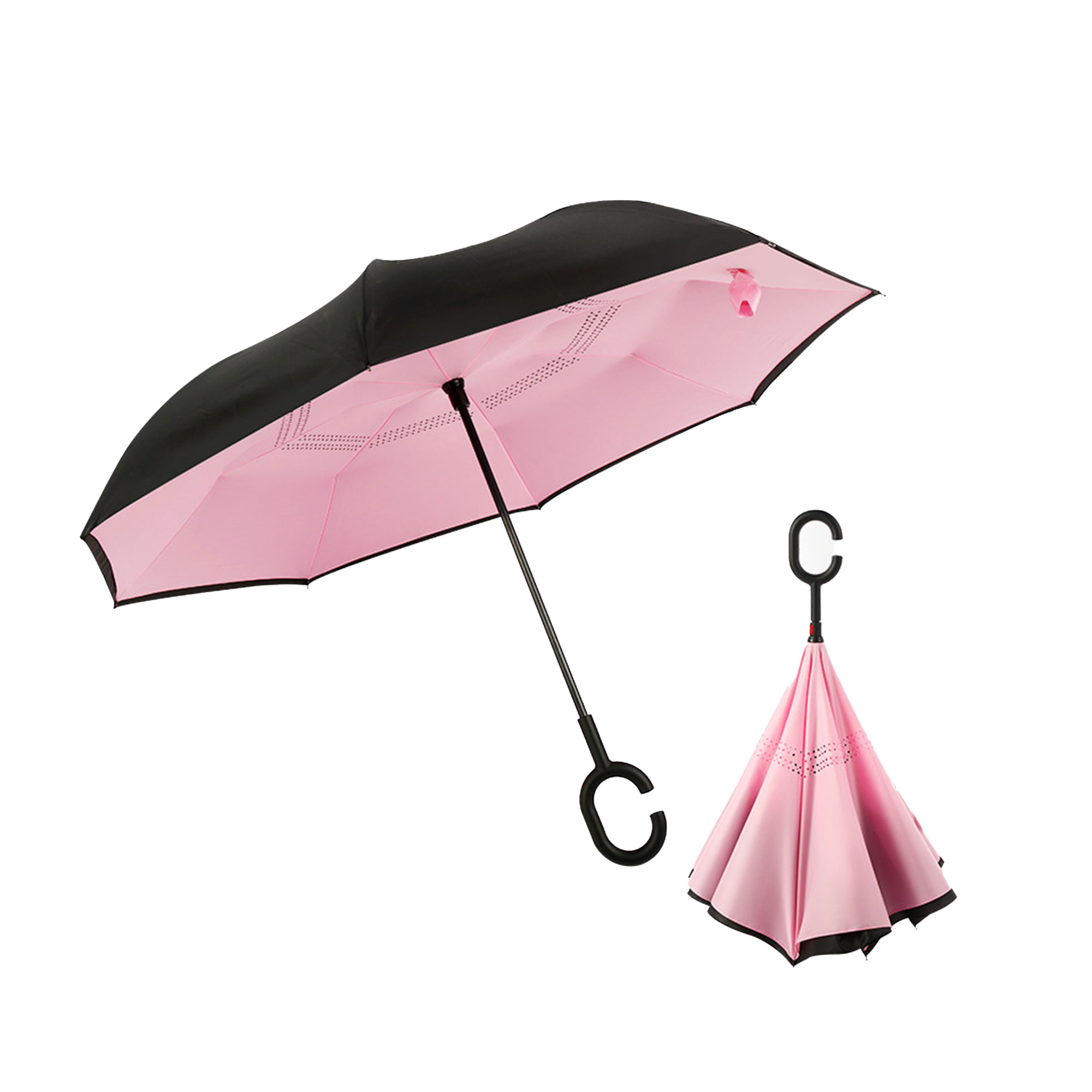 Windproof Double Layer Folding Inverted Umbrella 8