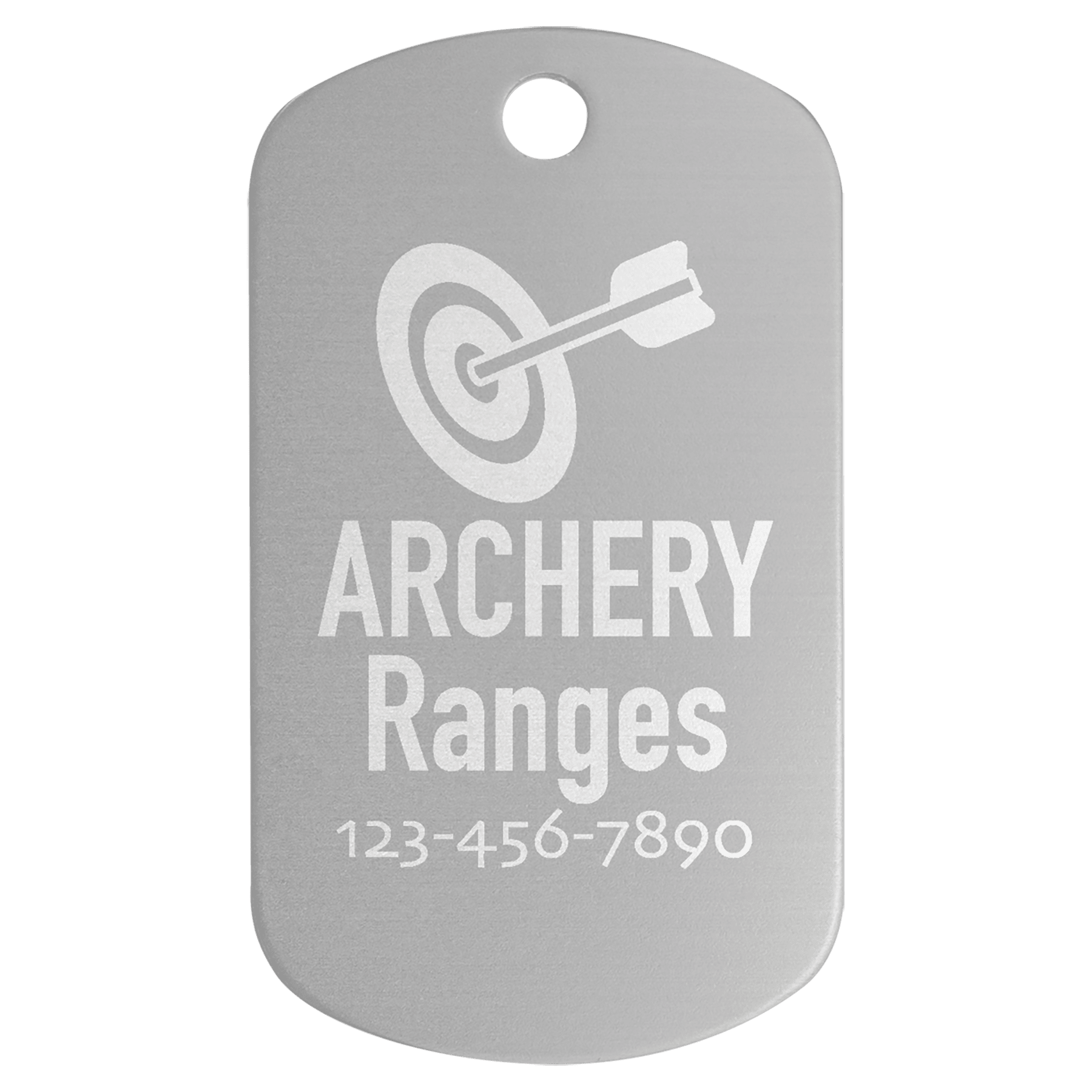 1" x 2" Silver Anodized Aluminum G.I. Tag 1