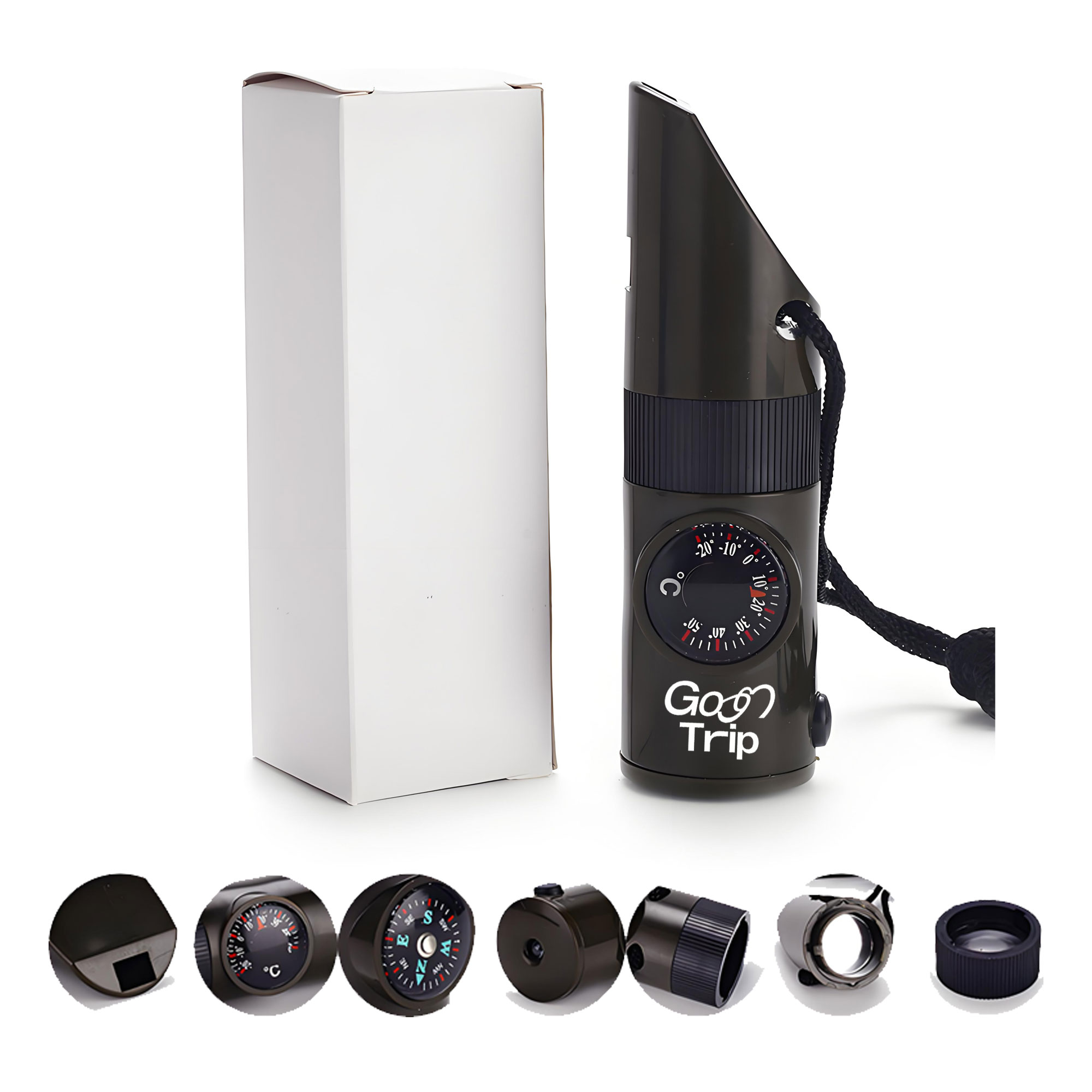 Outdoor Led Light Whistle W/Compass 2