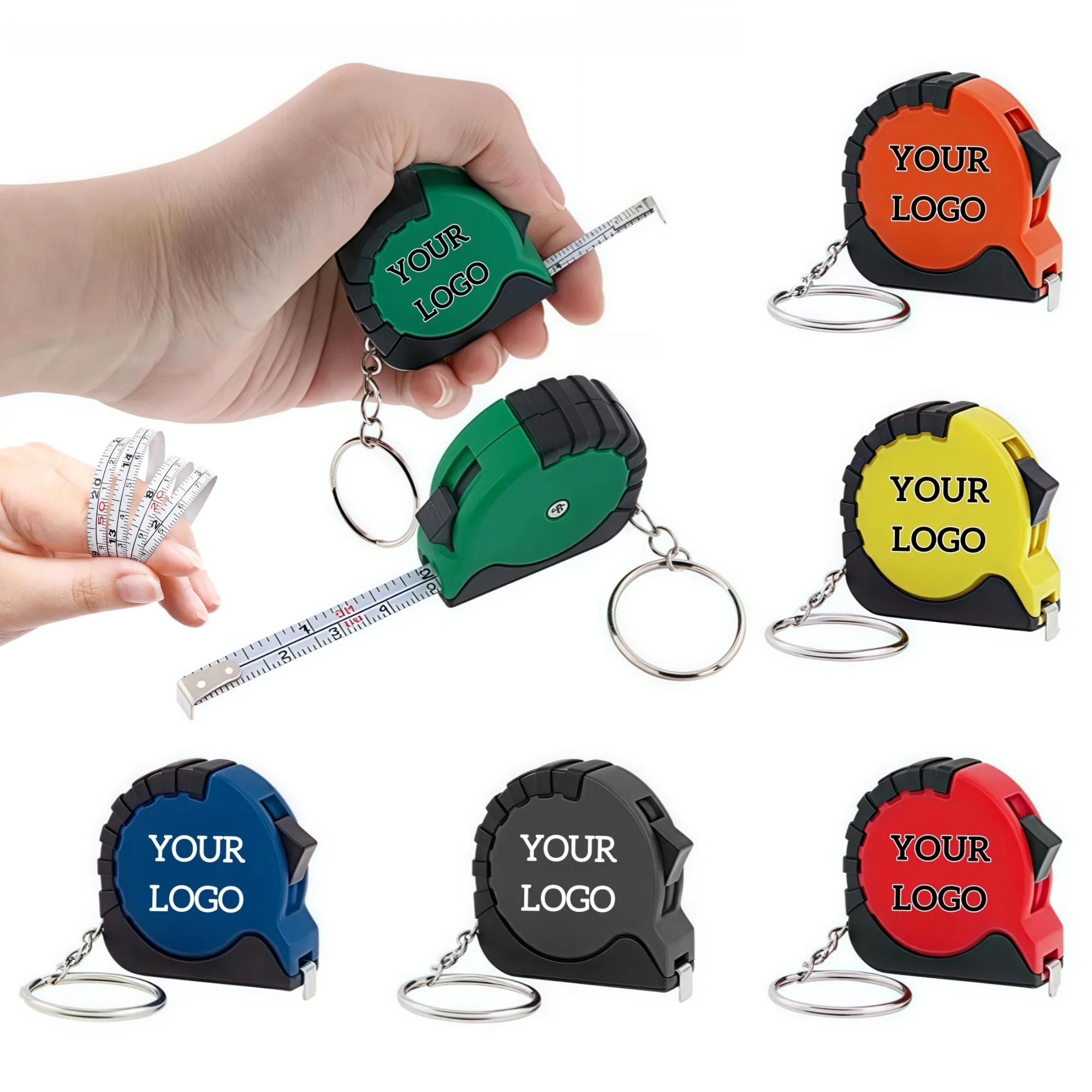 Small Tape Measure Keychain Set 3