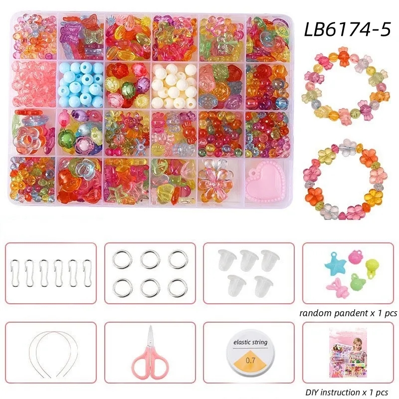BULK Kids Jewelry Making Kit DIY Bracelet Set Beads Supplies 7