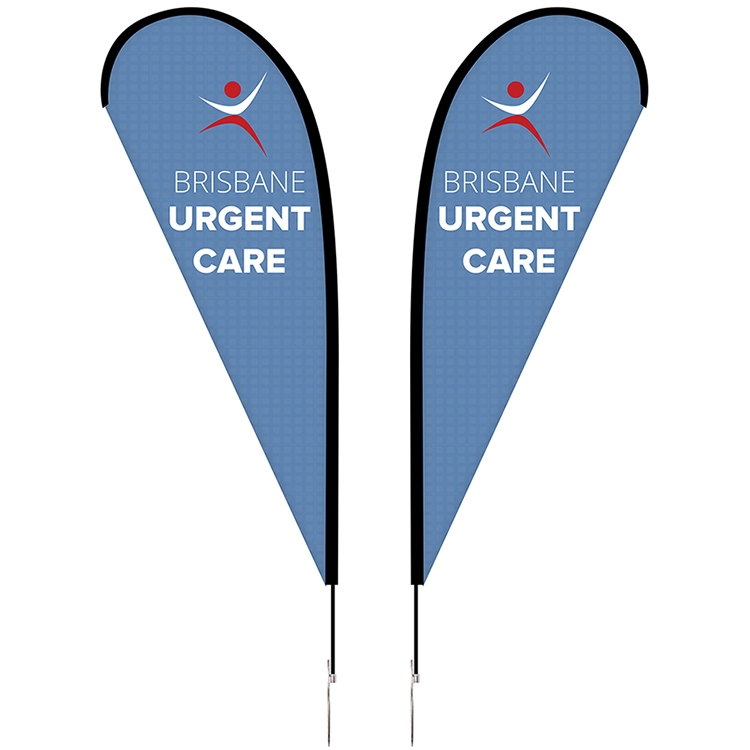 8' Portable Double Sided Teardrop Kit with Cross Base 4