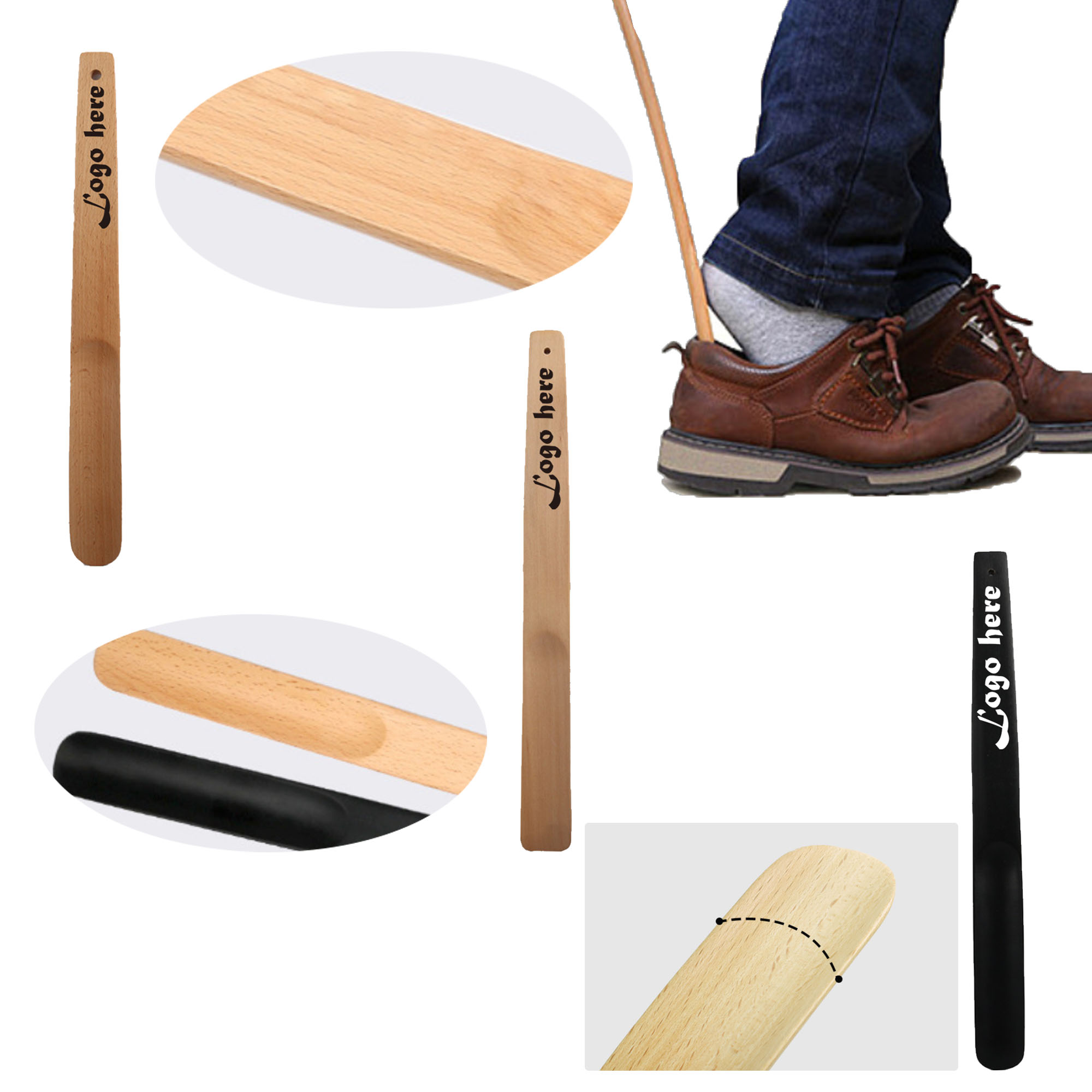 MOQ3000 Hickory Wood Long-Handled Shoe Pick 1