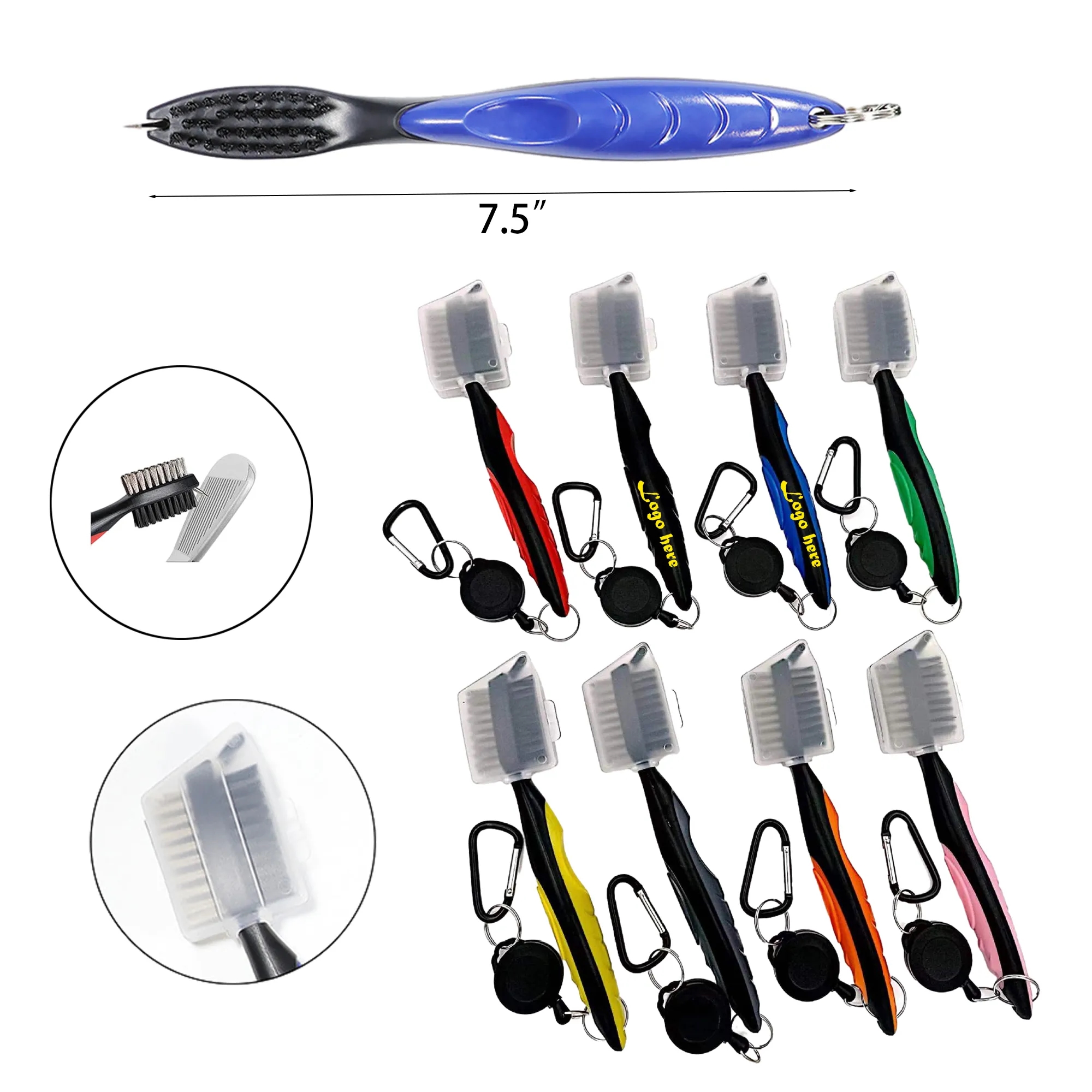 MOQ 50PCS Golf Club Brush Groove Cleaner 3