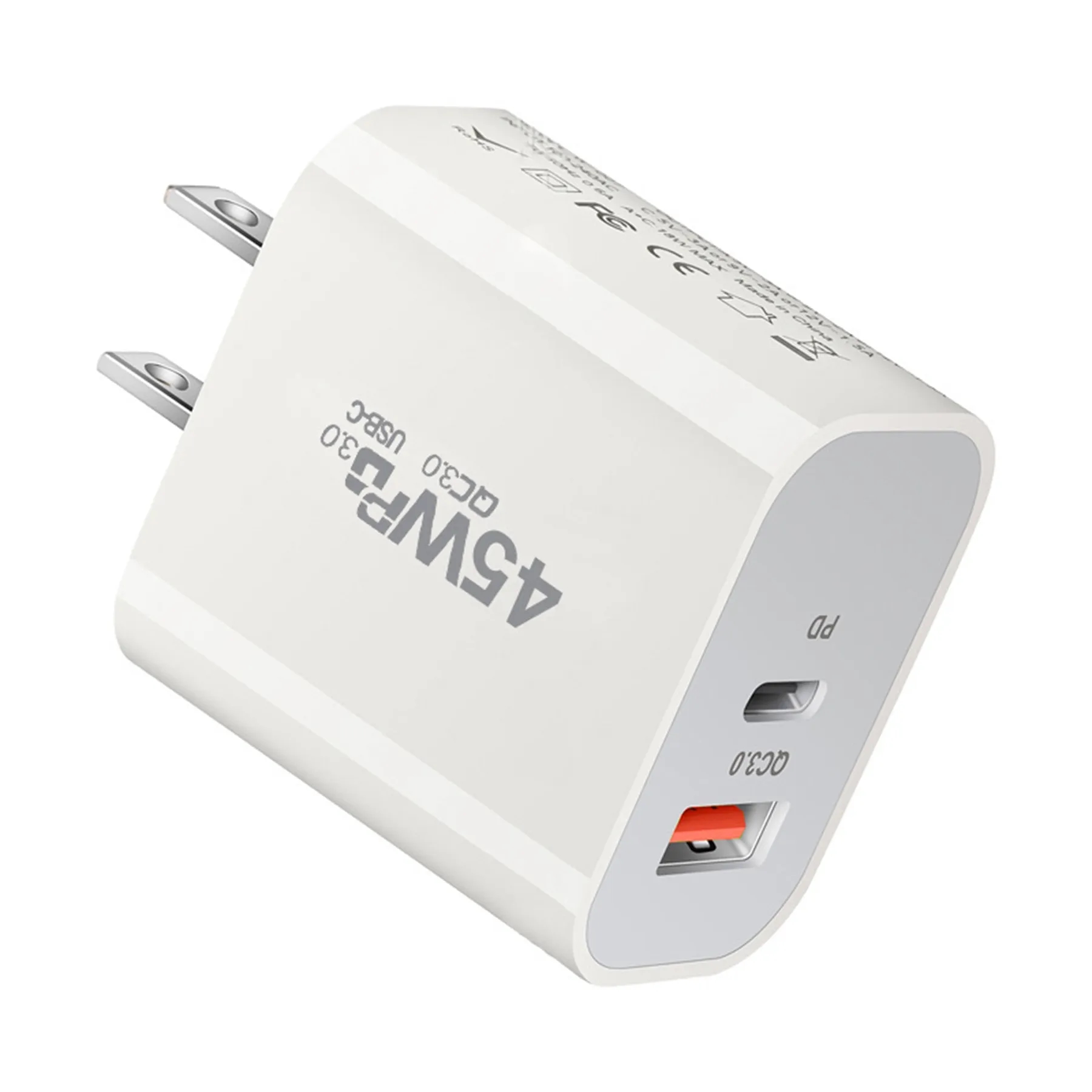 45W Multi-Port Usb Charger with USB-C Plug 5