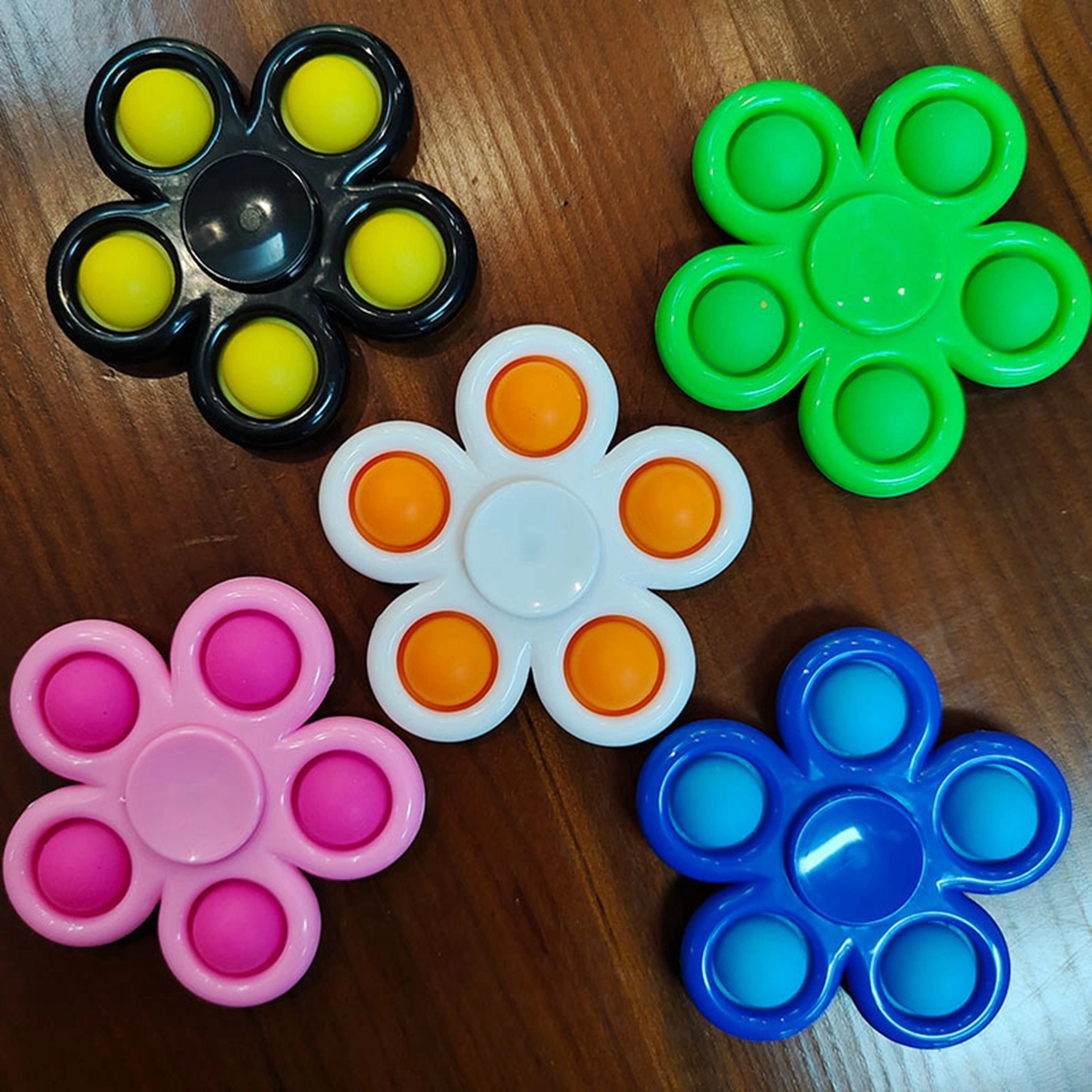 5 Fingers Toys Push Bubble Fidget Spinner 1