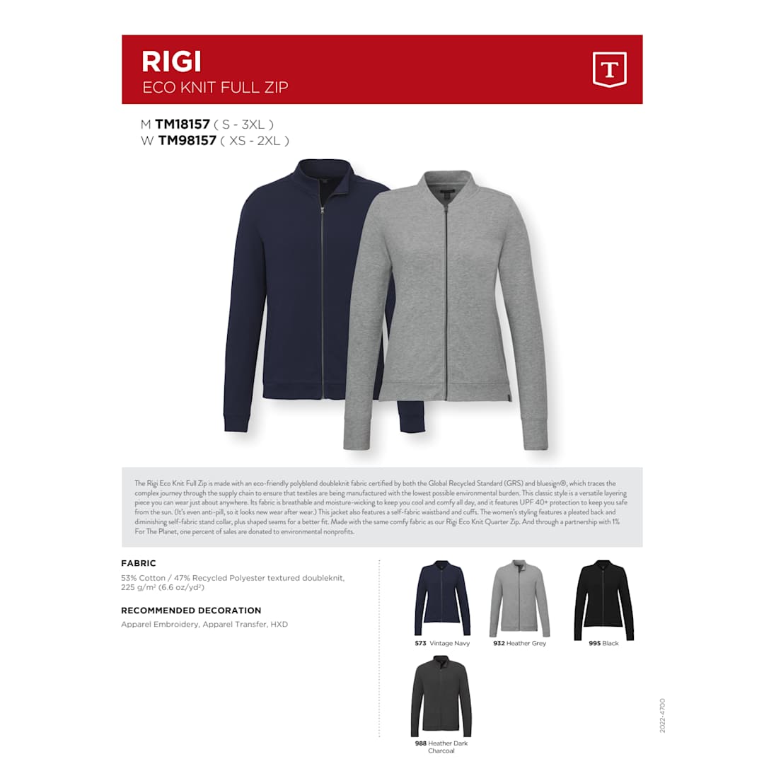 RIGI Eco Knit Full Zip - Men's 67