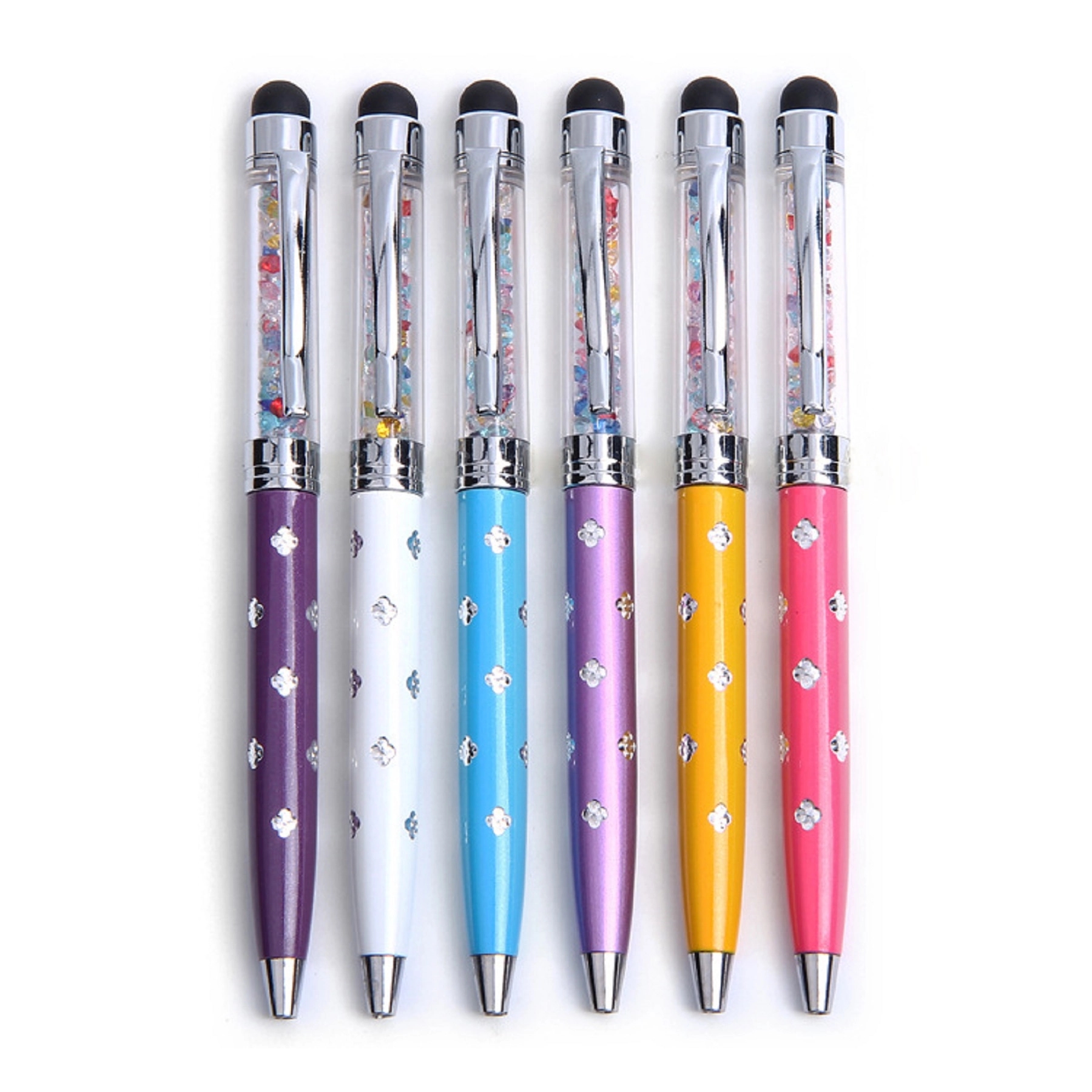 2 in 1 Crystal Stylus with Engraving Flower 1