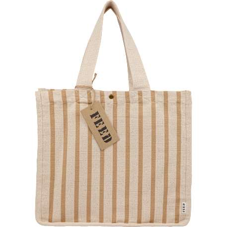 FEED Cotton and Jute Striped Tote 42