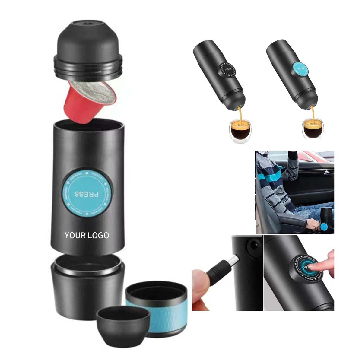 Italian Style Portable Espresso Maker with USB Power 2